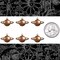 Antiqued Copper Plated Brass Saturn Planet with Ring Charms -Set of Six - C-C195